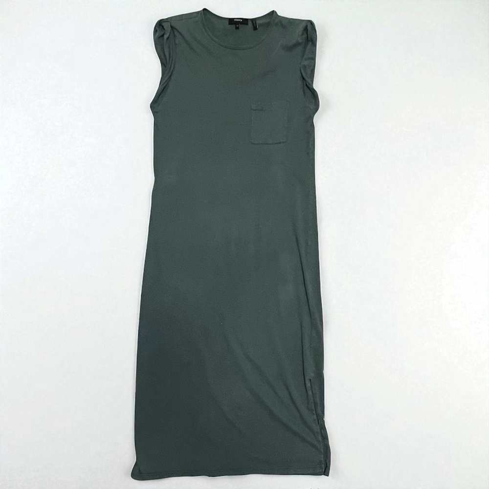 Theory Muscle P Maxi Dress Green Pima Cotton Sleeveless Tee Dress Women’s M - Picture 13 of 13